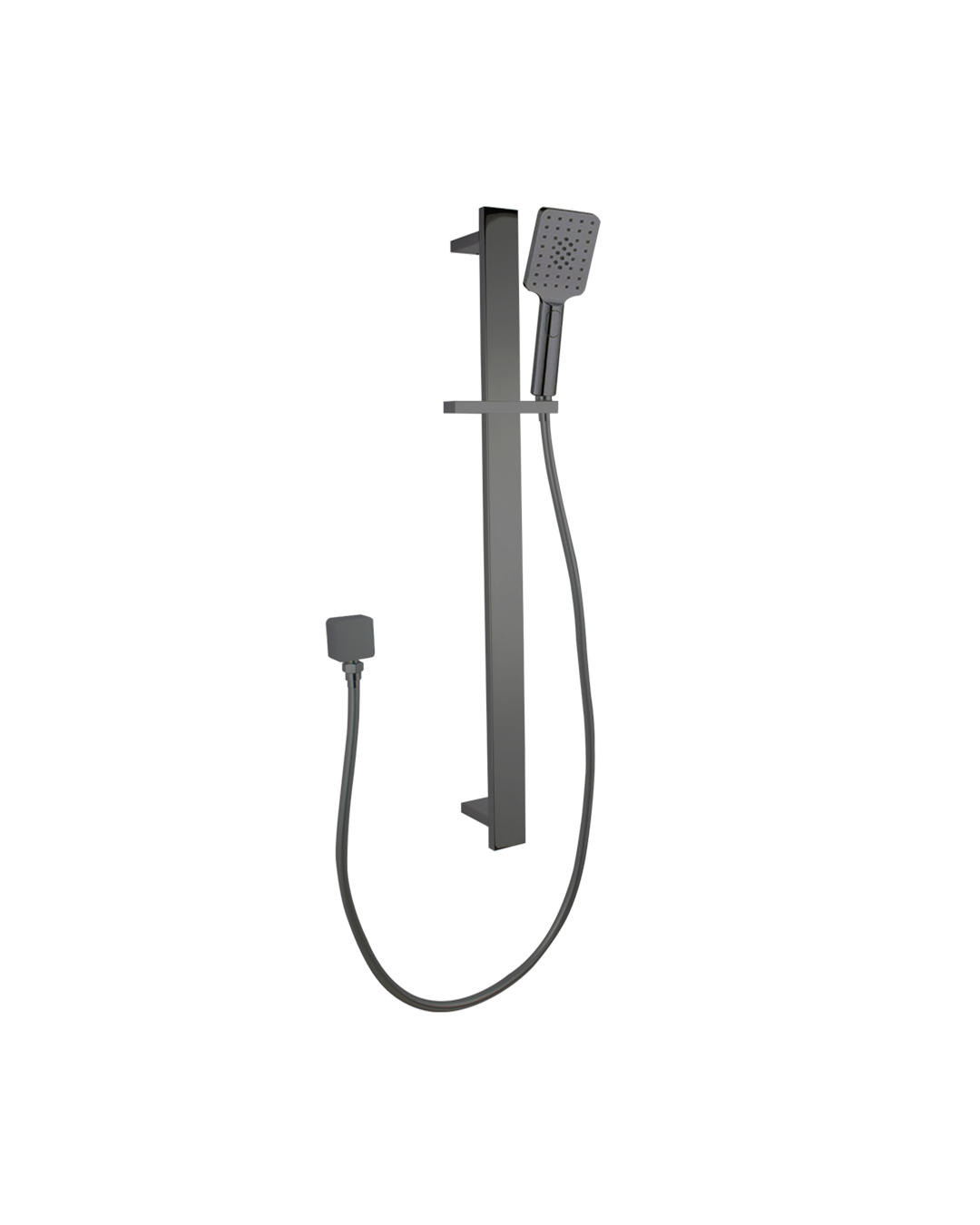 Sliding Shower Rail(ABS Handheld Shower) gun metal grey