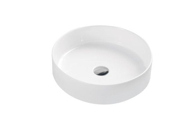 Spin 40C High Gloss White Above Counter Round Basin