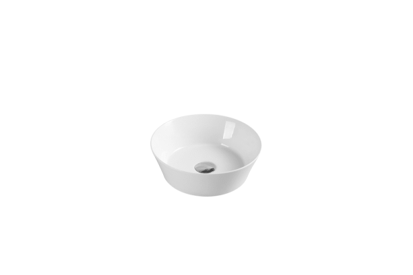 Spin 36B High Gloss White Above Counter Round Basin