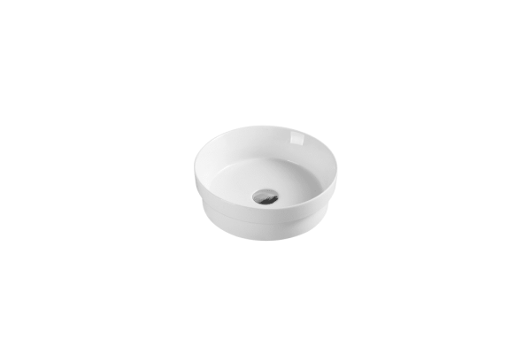 Spin 36 High Gloss White Above Counter Round Basin