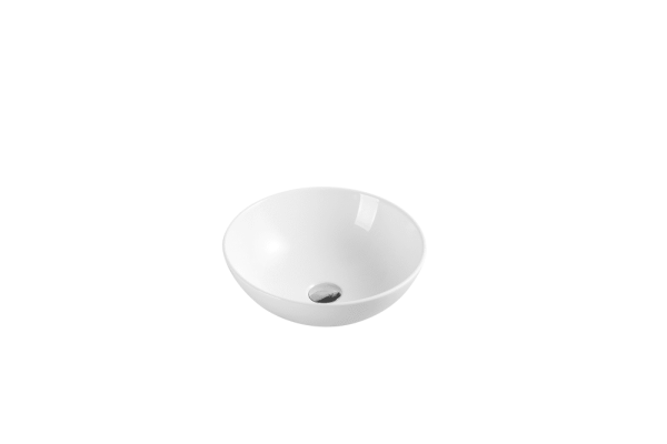 Spin 40 High Gloss White Above Counter Round Basin