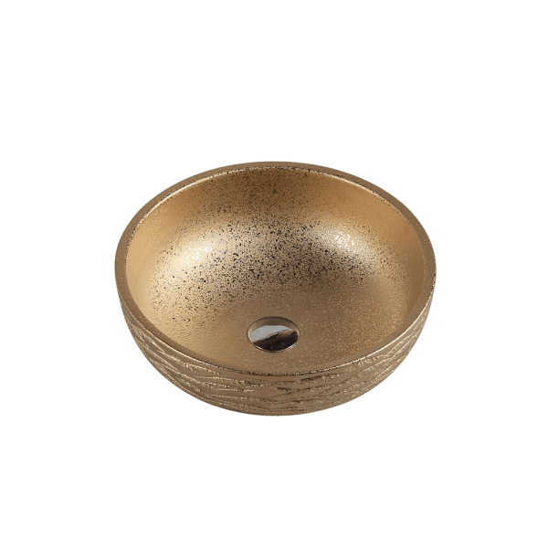 Trier 67 Art Gold Above Counter Round Basin