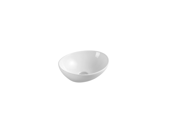 Boat 41 High Gloss White Above Counter Oval Basin