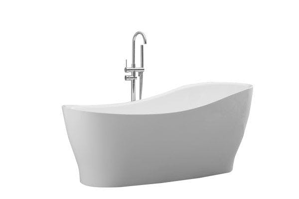 Clara 1700mm Freestanding Designer Gloss White bathtub