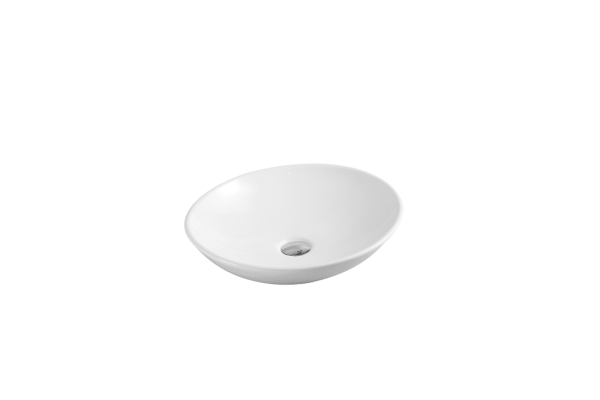 Boat 49 High Gloss White Oval Above Counter Basin