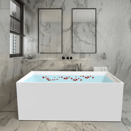 Orta 1400mm Multi-Fix Freestanding Gloss White Bathtub
